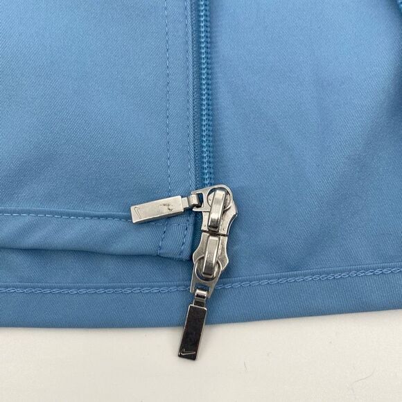 New Nike Play Up Lightweight Windbreaker Jacket Full Zip Pockets Blue White Larg - Picture 6 of 15
